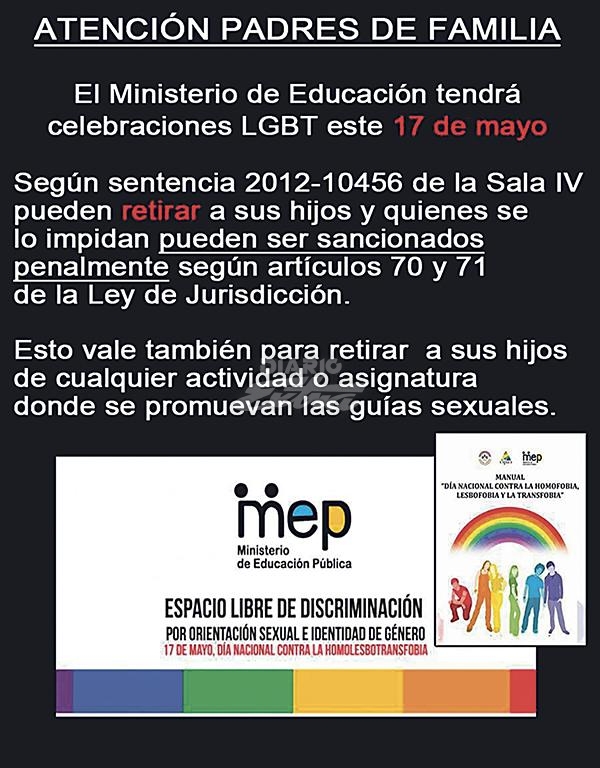 Diario Extra Escuelas pueden celebrar día contra homofobia